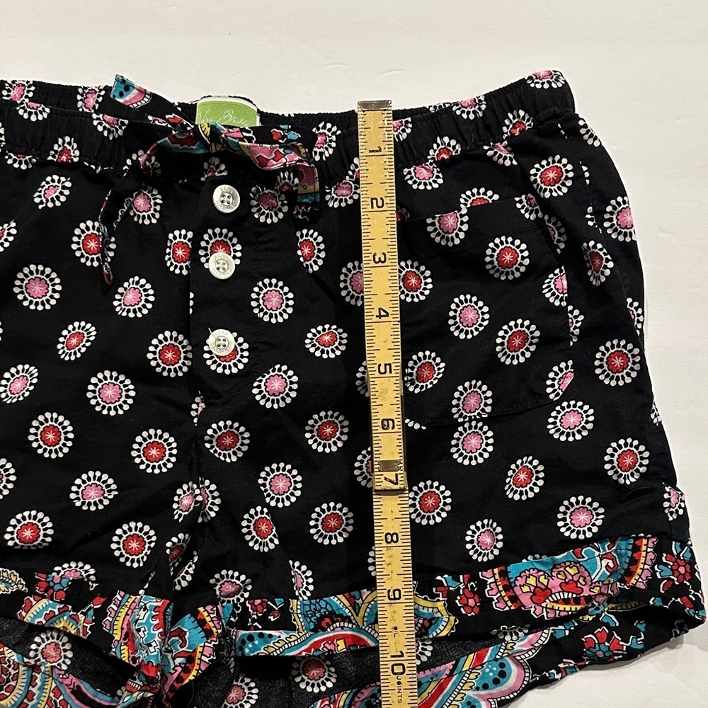 Vera Bradley Black and Pink Patterned Women's Sleep PJ lounge Shorts Size S - Picture 7 of 10